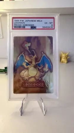 Pokemon 1999 Japanese Meiji Promo Lizardon Charizard Embossed PSA 6 EX MT - Image 3