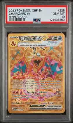 2023 Pokemon Obf En-Obsidian Flames #228 Charizard Ex Hyper Rare PSA 10 - Image 1