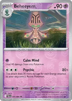 Pokemon TCG Beheeyem 41/086 Black Bolt Master Ball Holo NM - Image 1