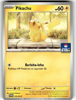 Pokemon Indonesian Scarlet & Violet GYM Kartu Promo Pikachu 272/SV-P - Image 1