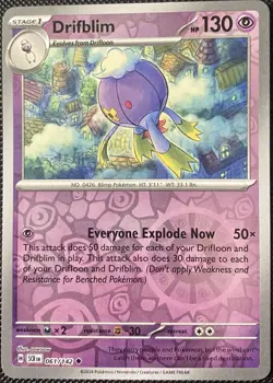 Drifblim 061/142 Sv07: Stellar Crown Reverse Holo - Pokemon Card - Image 1