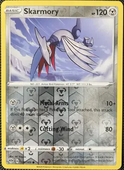 Skarmory 120/189 Swsh03: Darkness Ablaze Reverse Holo - Pokemon Card - Image 1