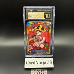 CGC PRISTINE 10 Luffy P-110 Premium Card Collection ONE PIECE DAY 25 Japanese - Image 1