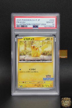 PSA 10 Pokemon Card Pikachu SV-P 242 Illustration Contest Promo JPN 2Seq - Image 3