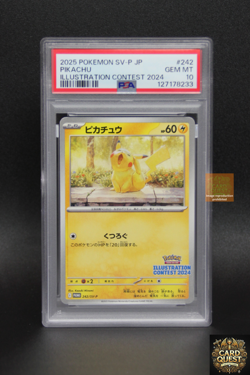 PSA 10 Pokemon Card Pikachu SV-P 242 Illustration Contest Promo JPN 4Seq - Image 5