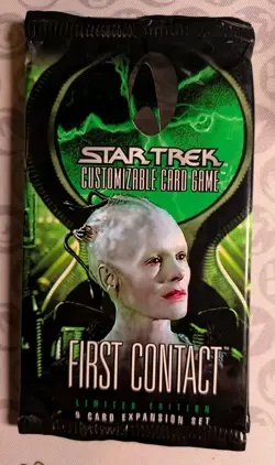 STAR TREK CCG FIRST CONTACT SEALED BOOSTER PACK OF 9 CARDS - Image 1