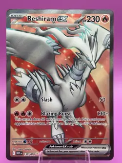 Pokemon TCG Reshiram EX 158/086 White Flare Holo Card, NM/M Condition - Image 1