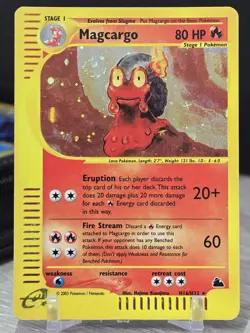 Pokemon Card Magcargo H16/H32 Rare Skyridge 2003 Vintage Holo Beautiful Swirl - Image 5