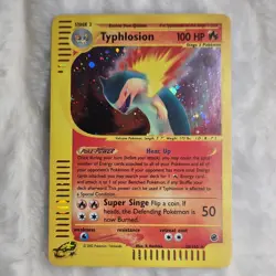 Pokemon Expedition Typhlosion Holo Card 28/165 2002 English Vintage - Image 1