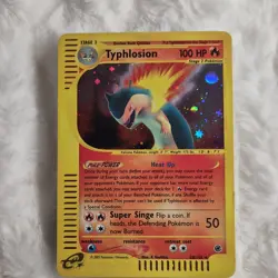 Pokemon Expedition Typhlosion Holo Card 28/165 2002 English Vintage - Image 2
