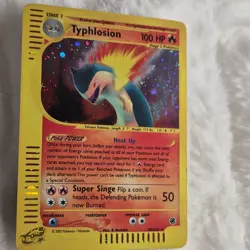 Pokemon Expedition Typhlosion Holo Card 28/165 2002 English Vintage - Image 3