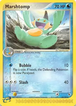 Pokemon Marshtomp 40/109 Ruby & Sapphire EXC BUY 2 CARDS GET 1 FREE!! - Image 1