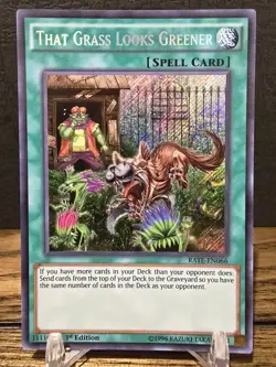 Yugioh Card TCG That Grass Looks Greener RATE-EN066 Secret Rare 1st Ed LP - Image 1