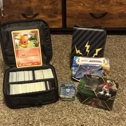 Nintendo Pokemon Card Lot, Include Case, Binder, and Tins - Image 1