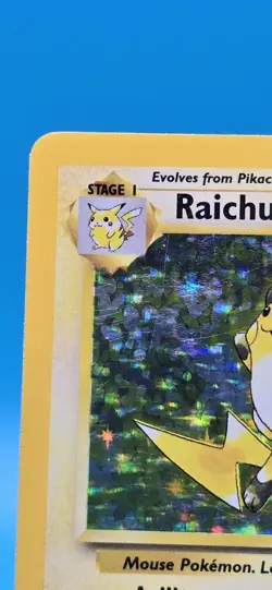 Pokemon Raichu Base Set 14/102 Holo English 1999 Card - LP - Image 2