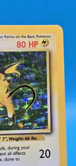 Pokemon Raichu Base Set 14/102 Holo English 1999 Card - LP - Image 4