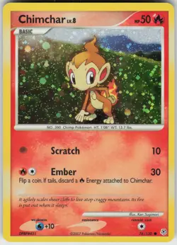 Played Holo Chimchar - (Cosmos Holo) 076/130 Miscellaneous Cards & Products Prom - Image 1