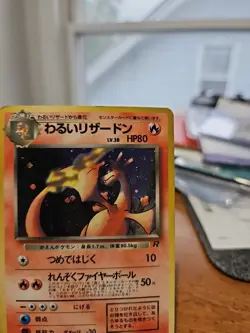 1997 Dark Charizard Holo Card Japanese Rockets #6 - Image 3