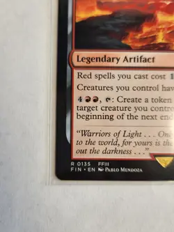Magic The Gathering Final Fantasy The Fire Crystal Rare Legendary Artifact #135 - Image 3