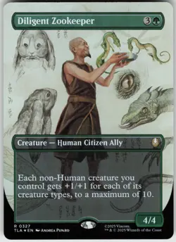 Foil Diligent Zookeeper (Borderless) 327 Avatar: The Last Airbender R - Image 1