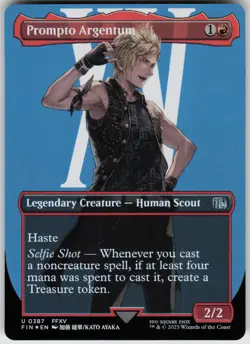 Foil Prompto Argentum (Borderless) 387 FINAL FANTASY U Near Mint - Image 1