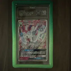 The Pokemon Company Sylveon GX 92A/145 Guardians Rising Holo Ultra Rare TAG 10 - Image 1