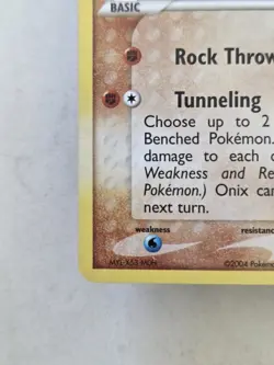 Pokemon TCG Onix FireRed & LeafGreen 42/112 Reverse Holo 80 HP Uncommon - Image 2