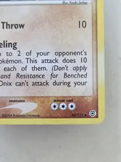 Pokemon TCG Onix FireRed & LeafGreen 42/112 Reverse Holo 80 HP Uncommon - Image 3