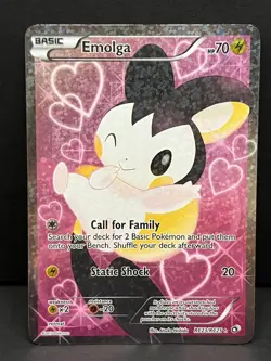 Emolga Full Art RC23/RC25 Holo Legendary Treasures Radiant Collection Pokemon LP - Image 1