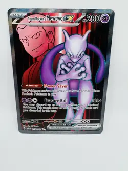 Pokemon Team Rocket's Mewtwo ex 213/182 Sv10: Destined Rivals Holo Ultra Rare EX - Image 1