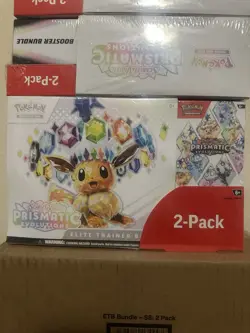 Pokemon Prismatic Evolutions Elite Trainer Box & Booster Bundle - Costco 2 Pack - Image 1