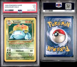 Venusaur-Holo #15 1999 Pokemon Game PSA 5 - Image 3