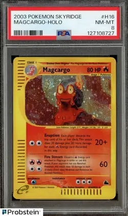2003 Pokemon Skyridge #H16 Magcargo Holo PSA 8 MN-MT - Image 1