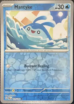 Mantyke 039/182 SV04: Paradox Rift Reverse Holo - Pokemon Card - Image 1