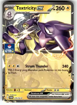 Pokemon Indonesian Scarlet & Violet GYM Kartu Promo Toxtricity ex 275/SV-P - Image 1