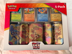 Pokemon TCG Scarlet & Violet 151 5-Pack of Mini Tins and 4 Promos Costco Bundle - Image 1