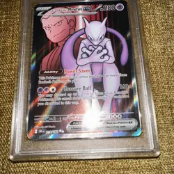 2025 POKEMON DRI EN-DESTINED RIVALS ULTRA RARE TEAM ROCKET'S MEWTWO EX PSA 10 - Image 4