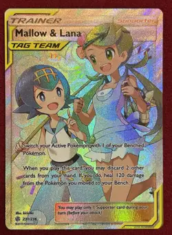 2019 Pokemon Sun & Moon, Cosmic Eclipse, Mallow & Lana, Tag Team 231/236 - Image 3