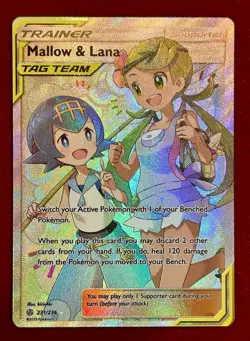 2019 Pokemon Sun & Moon, Cosmic Eclipse, Mallow & Lana, Tag Team 231/236 - Image 5