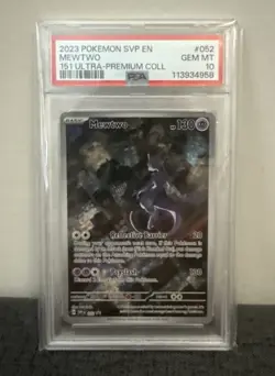 2023 POKEMON SVP EN-SV BLACK STAR PROMO 151 ULTRA-PREM COLL #052 MEWTWO PSA 10 - Image 1