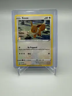 Pokemon TCG Eevee SWSH190 Sword & Shield Black Star Promo Cosmos Holo Nice! - Image 1