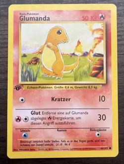 1st Edition GERMAN Charmander 46/102 Pokemon TCG WOTC Base Set MINT - Image 1