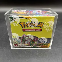 #1 Pokemon TCG SWSH Evolving Skies Booster Box Sealed w/ Acrylic Case - Image 3