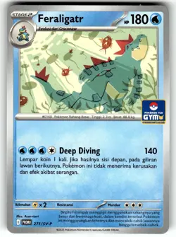 Pokemon Indonesian Scarlet & Violet GYM Kartu Promo Feraligatr 271/SV-P - Image 1
