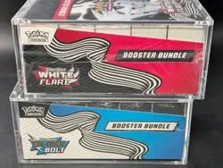 2x Pokemon SV10.5 Black Bolt White Flare Sealed Booster Bundle Display W/Acrylic - Image 4