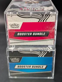 2x Pokemon SV10.5 Black Bolt White Flare Sealed Booster Bundle Display W/Acrylic - Image 5