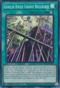 x3 Goblin Biker Grand Breakout - ROTA-EN057 - Super Rare - 1st Edition Yu-Gi-Oh! - Image 1