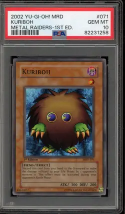 Yu-Gi-Oh! Kuriboh Metal Raiders 1st Edition Super Rare MRD-071 PSA 10 Gem Mint - Image 1