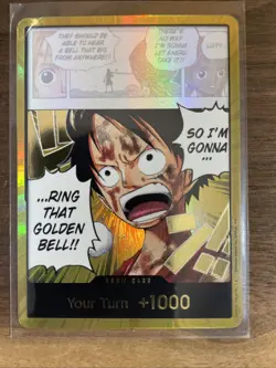 One Piece Gold DON!! OP15 Luffy Ring That Golden Bell Adventure On Kamis Island - Image 1