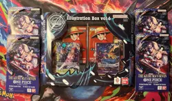 One Piece Illustration Box Vol. 6 & OP-14 Sleeved Booster Packs (1 Box, 4 Packs) - Image 1
